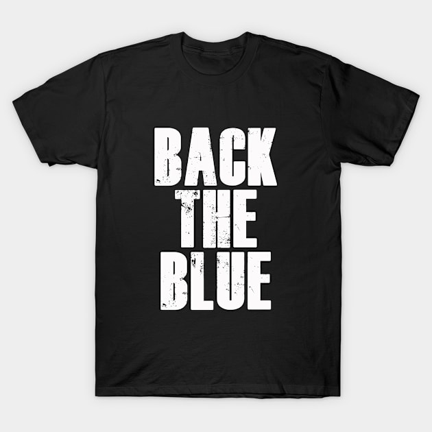 Back the Blue | rally for Law Enforcement | Blue Stripe T-Shirt by MerchMadness